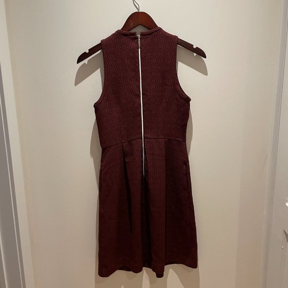 RW&Co Burgundy Fit and Flare Dress Size 0 - Picture 3 of 4
